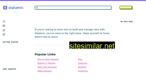 Statamic similar sites