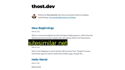 thost.dev alternative sites