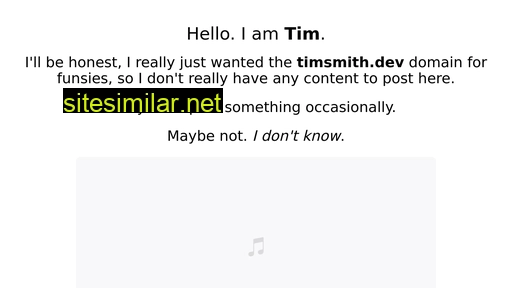 timsmith.dev alternative sites