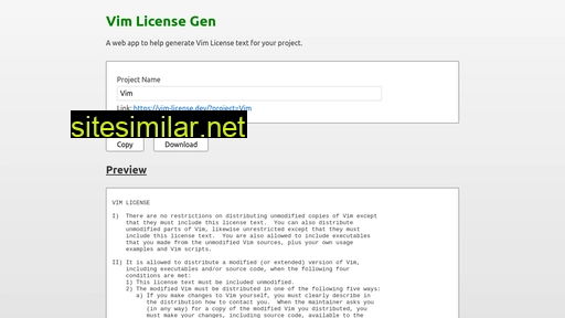 vim-license.dev alternative sites