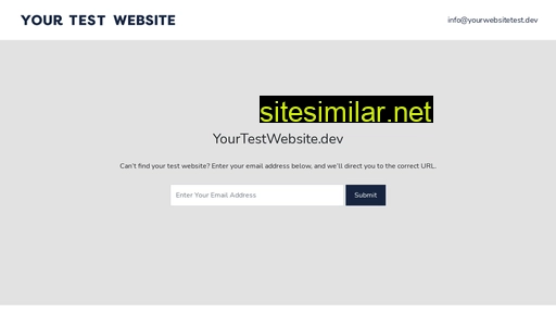 Yourtestwebsite similar sites