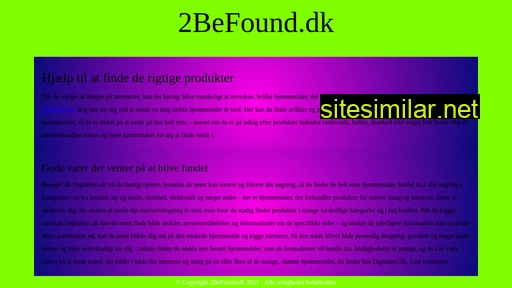 2befound.dk alternative sites