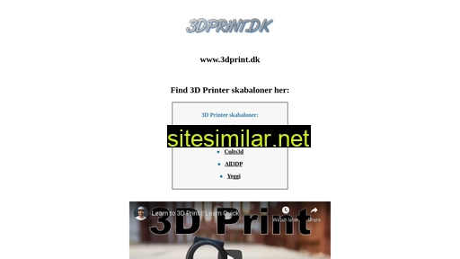 3dprint.dk alternative sites