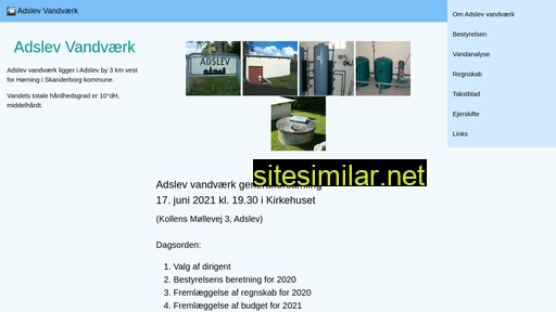 adslevvandvaerk.dk alternative sites
