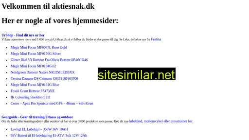 aktiesnak.dk alternative sites