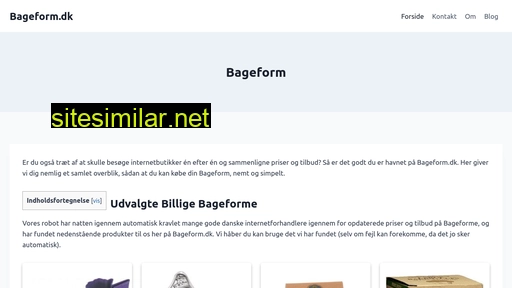 bageform.dk alternative sites