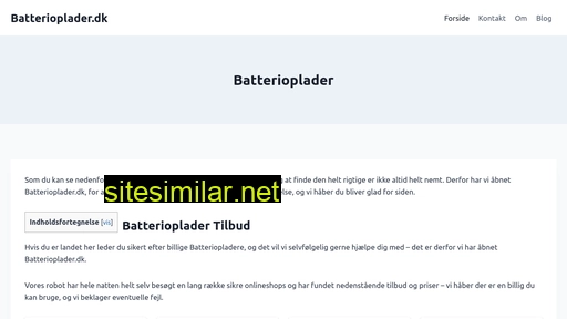 batterioplader.dk alternative sites