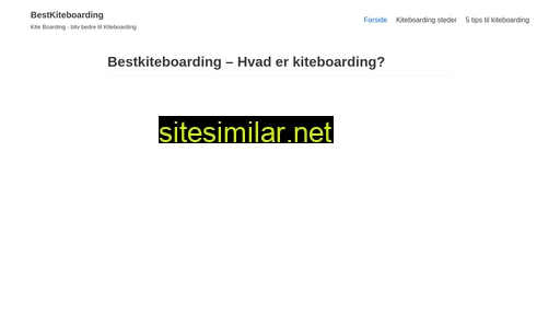 bestkiteboarding.dk alternative sites