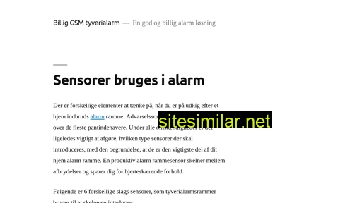 billig-gsm-tyverialarm.dk alternative sites