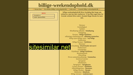 billige-weekendophold.dk alternative sites
