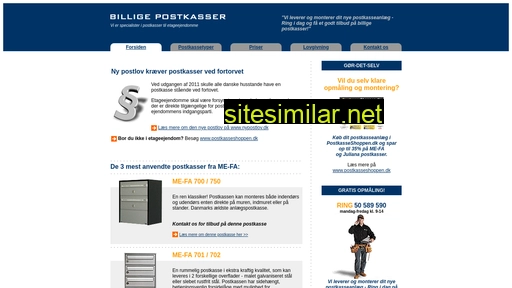 billigepostkasser.dk alternative sites