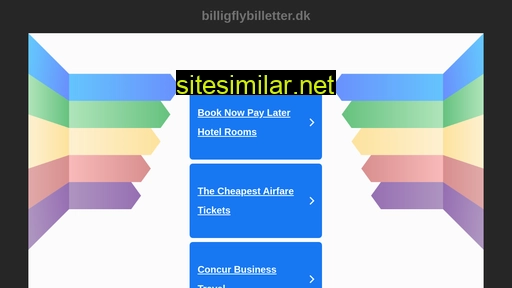 billigflybilletter.dk alternative sites