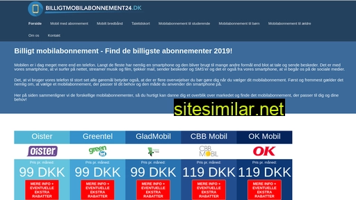 billigtmobilabonnement24.dk alternative sites