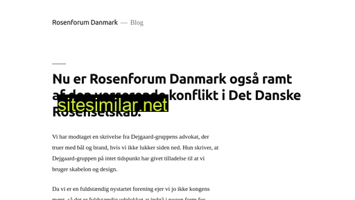 blog.rosenforumdanmark.dk alternative sites