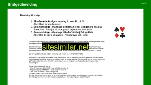bridgetilmelding.dk alternative sites