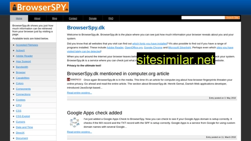 Browserspy similar sites