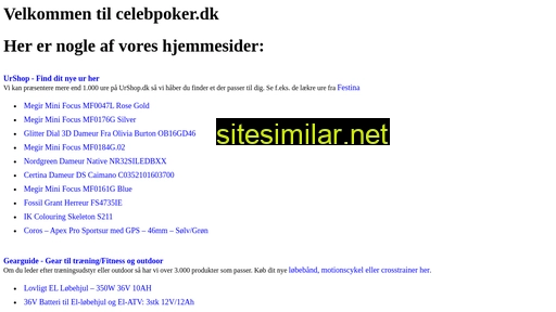 celebpoker.dk alternative sites