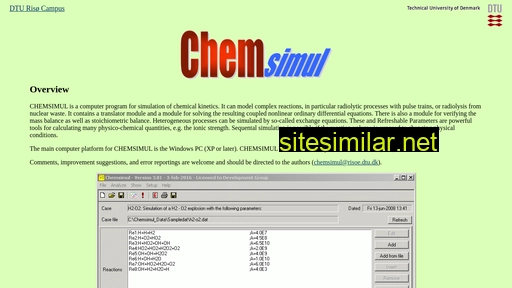 chemsimul.dk alternative sites