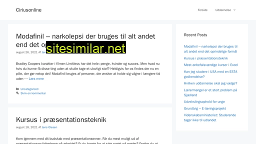 ciriusonline.dk alternative sites