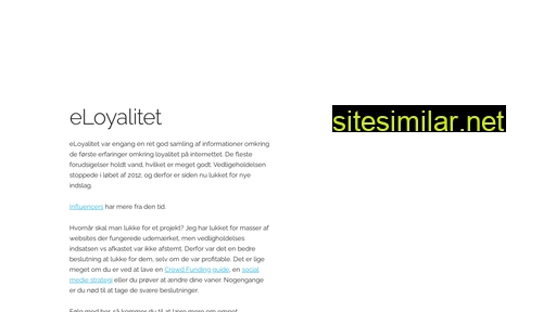 eloyalitet.dk alternative sites