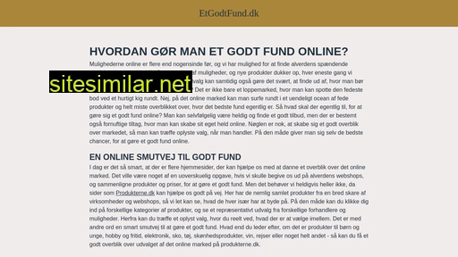 etgodtfund.dk alternative sites