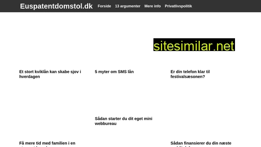 euspatentdomstol.dk alternative sites
