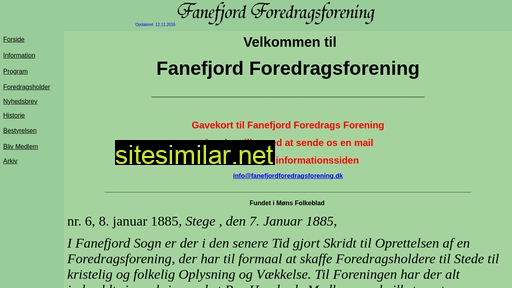 fanefjordforedragsforening.dk alternative sites