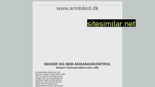 festivalarmbaand.dk alternative sites