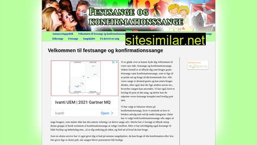 festsangeogkonfirmationssange.dk alternative sites
