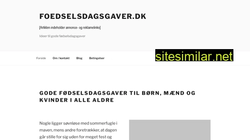 foedselsdagsgaver.dk alternative sites