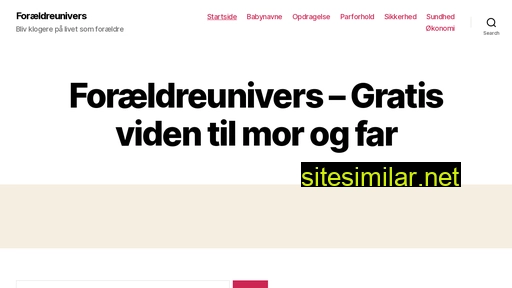 foraeldreunivers.dk alternative sites