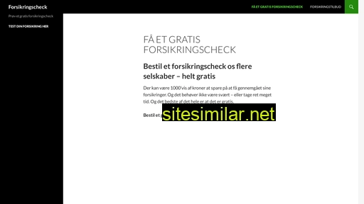 forsikringscheck.dk alternative sites