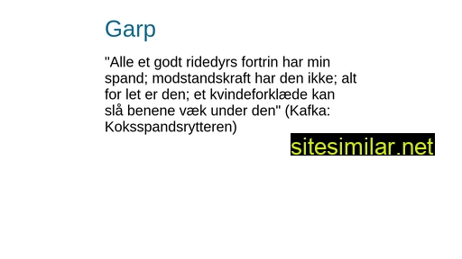 garp.dk alternative sites