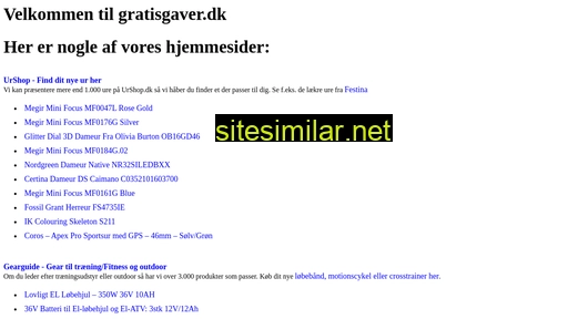 gratisgaver.dk alternative sites