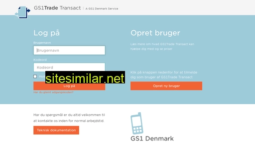 gs1tradetransact.dk alternative sites