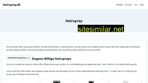 hairspray.dk alternative sites