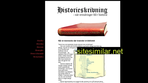 historieskrivning.dk alternative sites