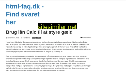 html-faq.dk alternative sites