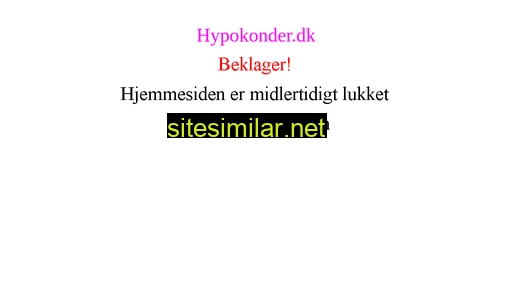 hypokonder.dk alternative sites