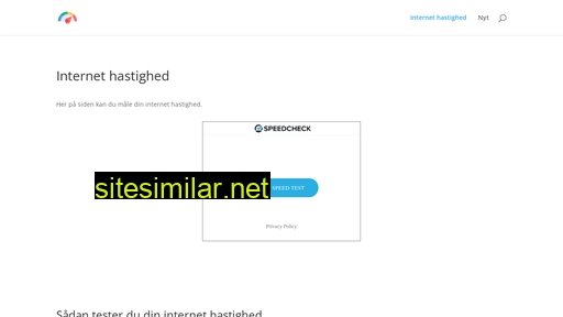internet-hastighed.dk alternative sites