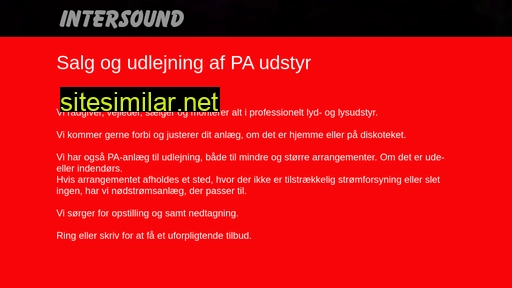 intersound.dk alternative sites
