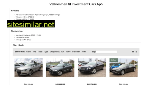 investmentcars.dk alternative sites