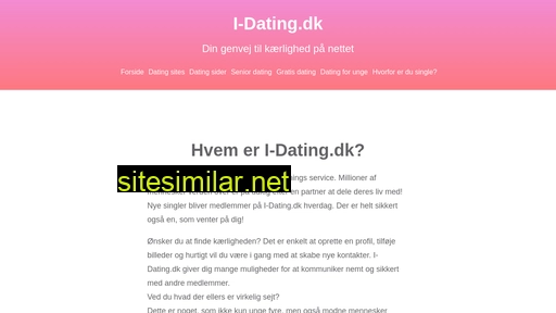 i-dating.dk alternative sites