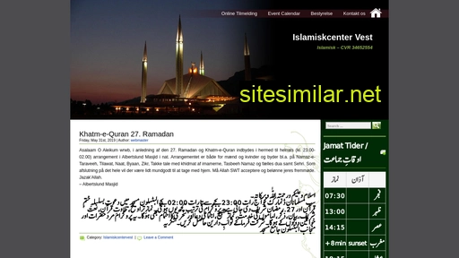 islamiskcentervest.dk alternative sites