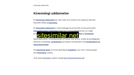 kinesiologiuddannelsen.dk alternative sites