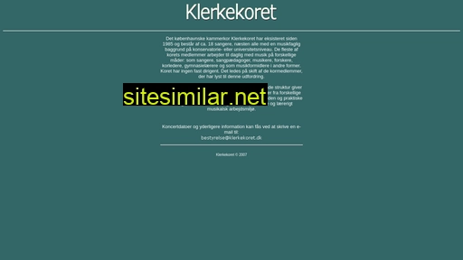 klerkekoret.dk alternative sites