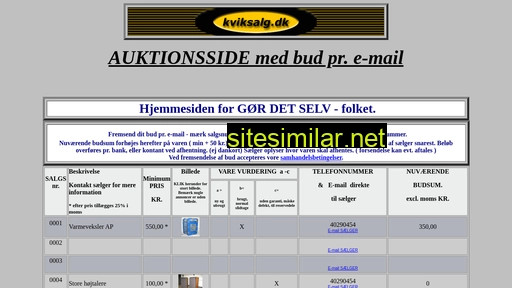 kviksalg.dk alternative sites