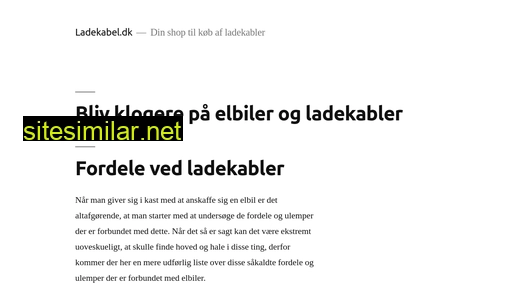 ladekabel.dk alternative sites