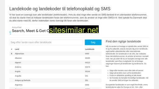 landekode.dk alternative sites