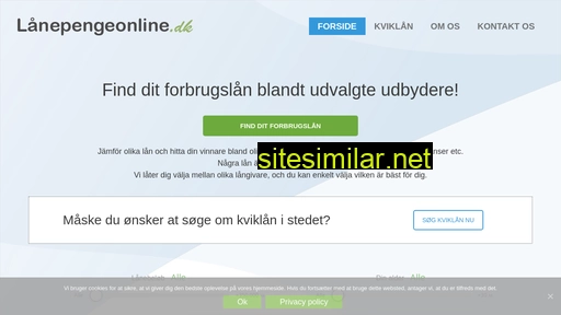 lanepengeonline.dk alternative sites